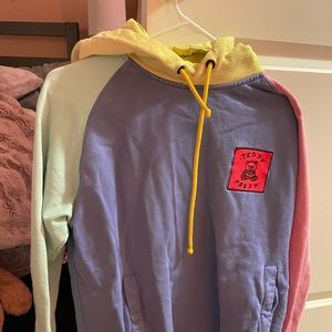 Teddy fresh color block hoodie